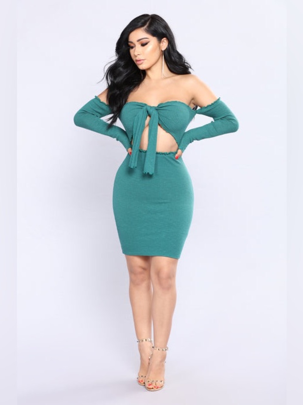 Angels Cry Mini Dress - Hunter